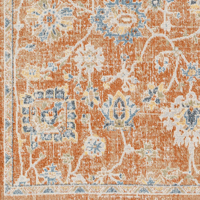 Surya Machine Washable Lillian Lll-2326 Orange Rug.