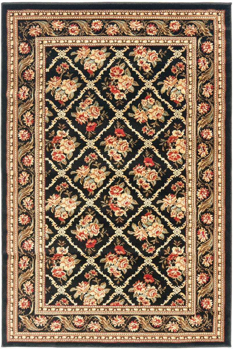 Safavieh Lyndhurst Lnh556-9090 Black / Black Rugs.