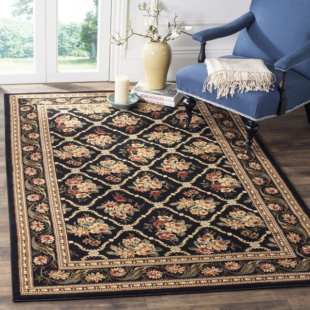 Safavieh Lyndhurst Lnh556-9090 Black / Black Rugs.