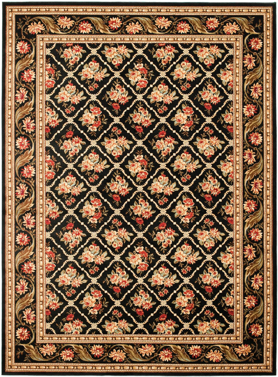 Safavieh Lyndhurst Lnh556-9090 Black / Black Rugs.