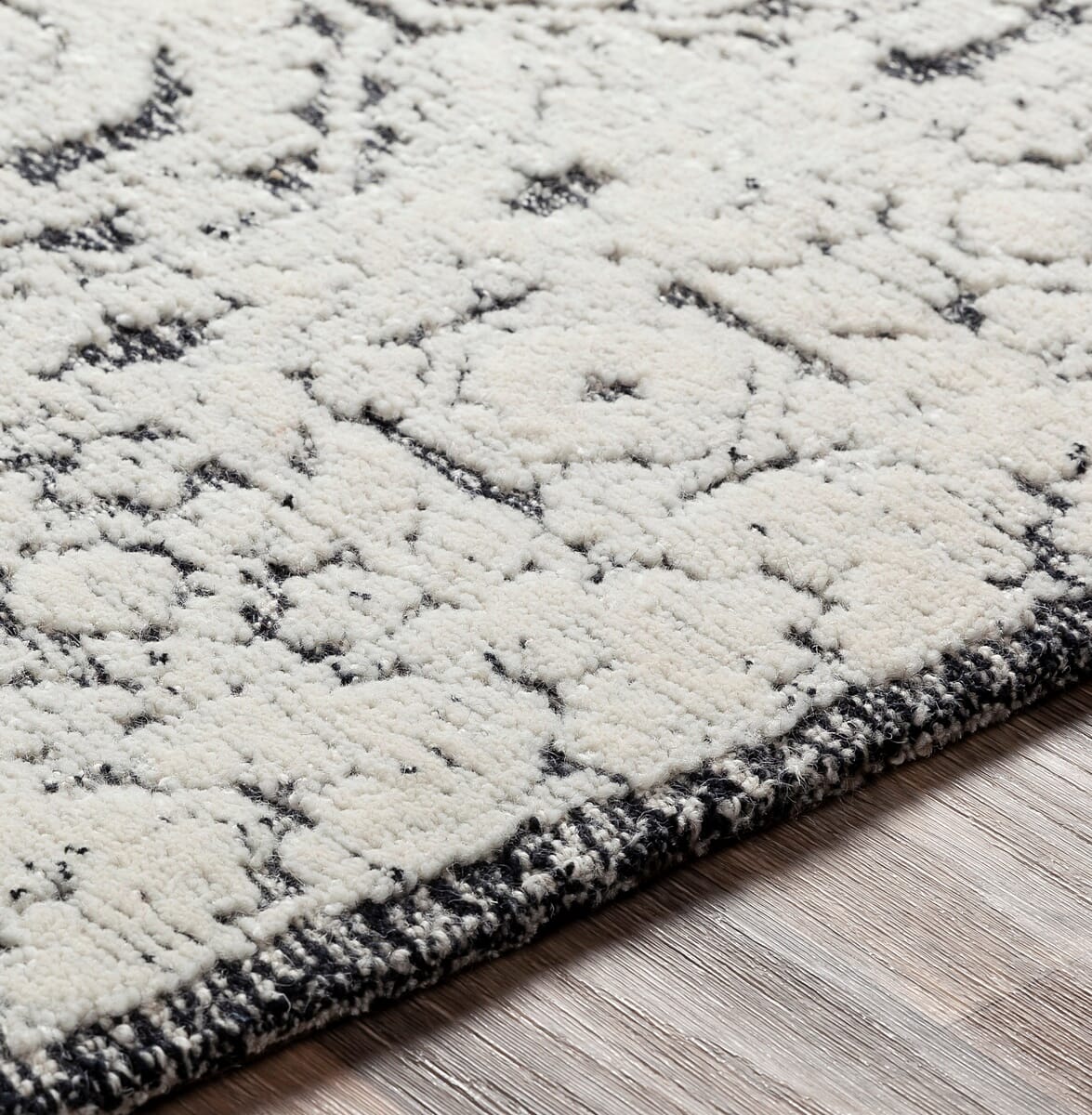 Surya Louvre Lou-2303 Black, White, Cream Rugs.