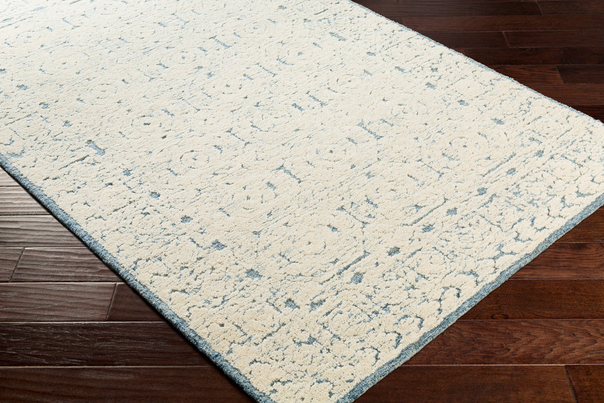 Surya Louvre Lou-2304 Dark Blue, Pale Blue Rug.