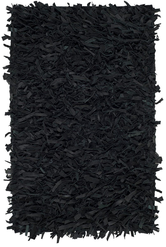 Safavieh Leather Shag Lsg601A Black Shag Area Rug