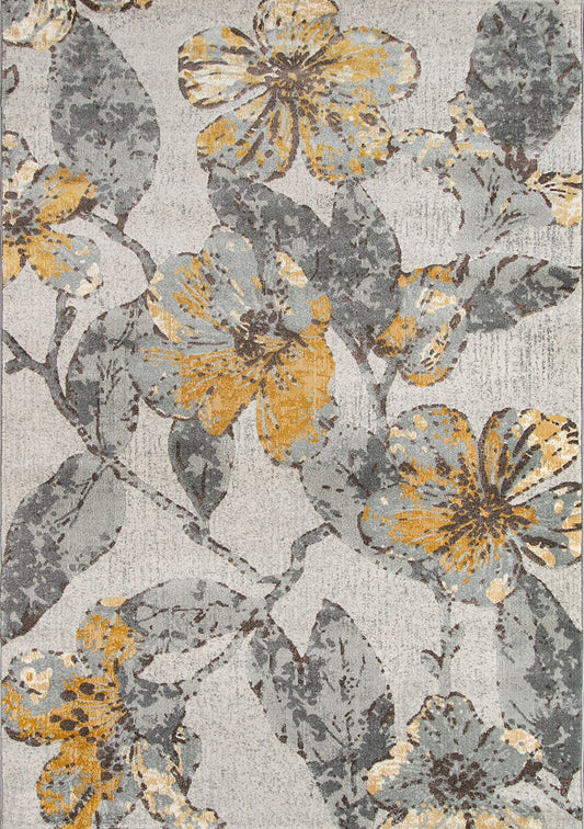 Momeni Luxe Lx-11 Grey Floral / Country Area Rug