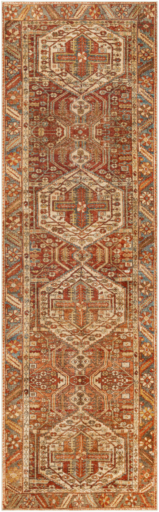 Surya Lavable Lvb-2300 Burnt Orange, Dark Red, Peach, Olive Rugs.