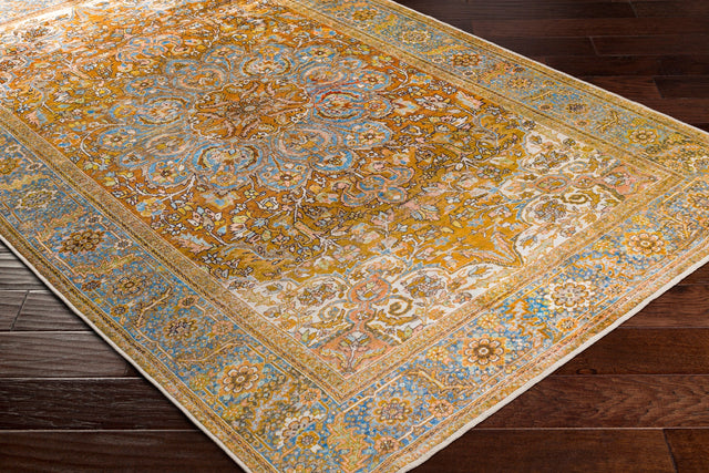 Surya Lavable Lvb-2302 Saffron, Mustard, Camel, Beige Rugs.
