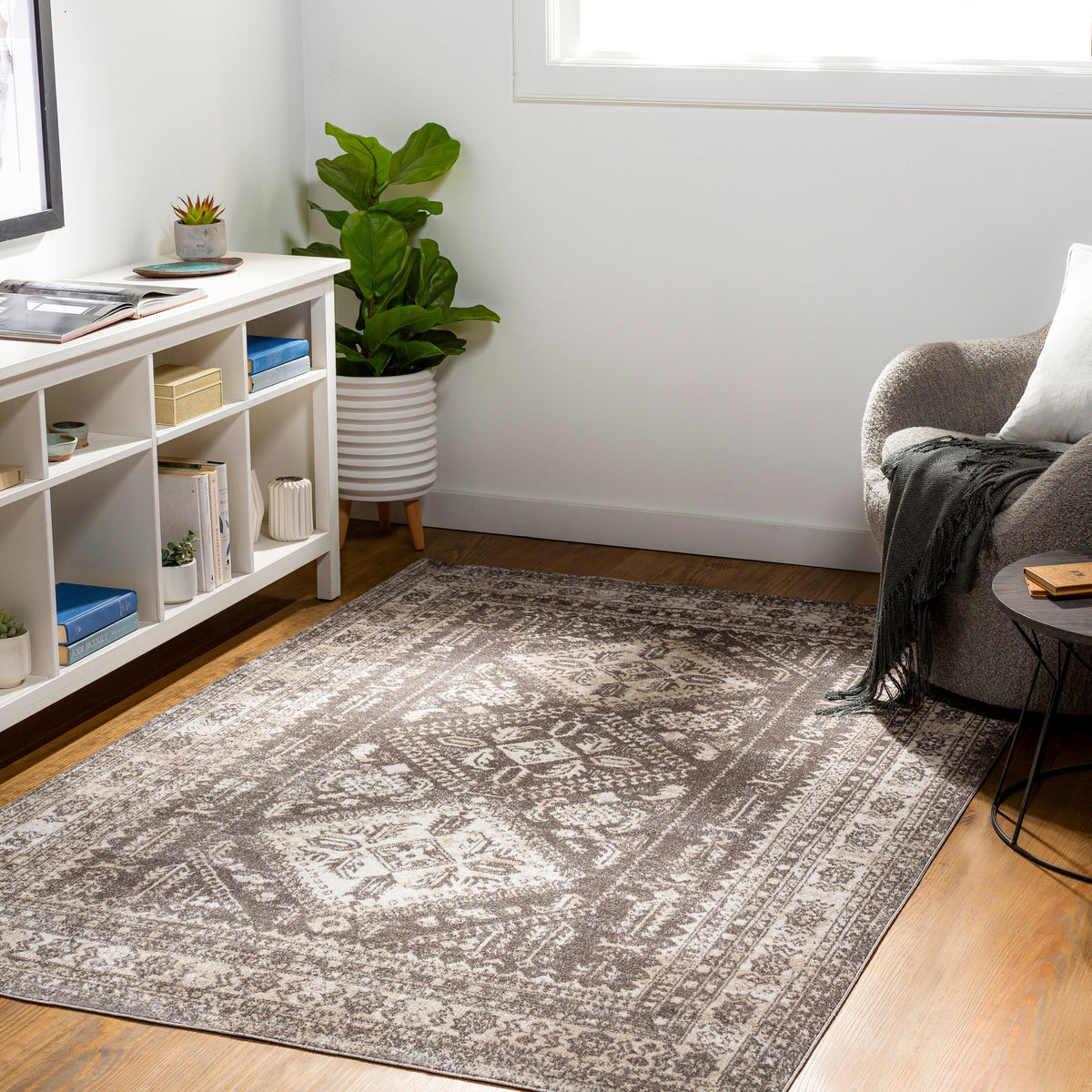 Surya Lavadora Lvr-2302 Dark Brown, Medium Gray, Taupe, Beige Rugs.