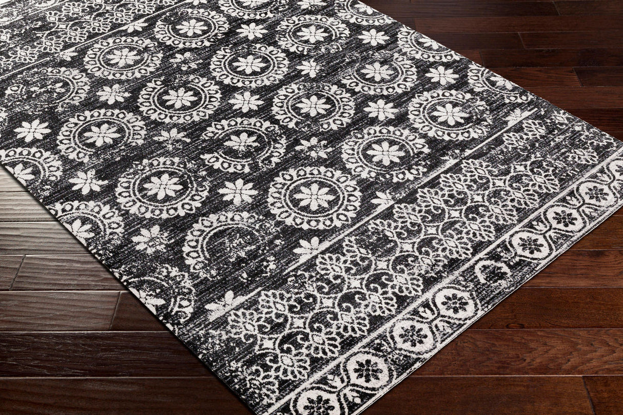 Surya Lavadora Lvr-2325 Black, Gray, Light Gray Rugs.