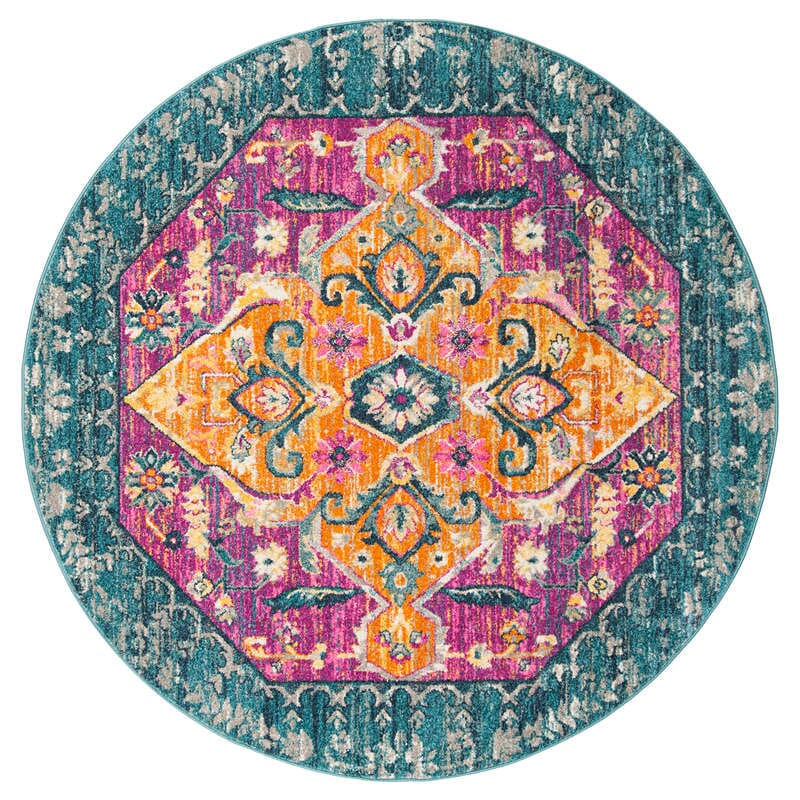 Safavieh Madison Mad119C Blue / Fuchsia Rugs.