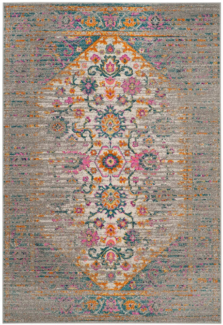 Safavieh Madison Mad122G Light Grey / Fuchsia Rugs.