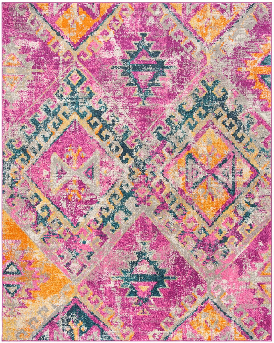 Safavieh Madison Mad125F Fuchsia / Blue Rugs.