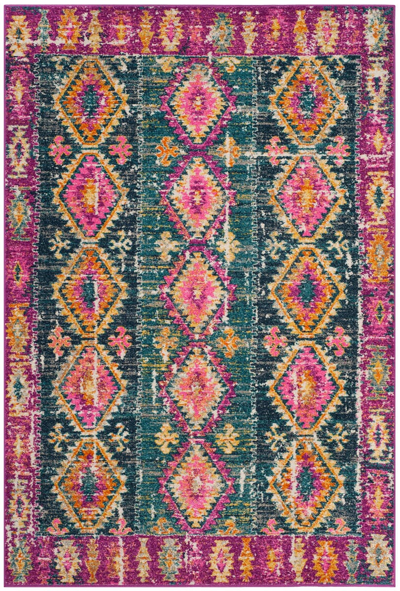Safavieh Madison Mad129F Fuchsia / Blue Rugs.