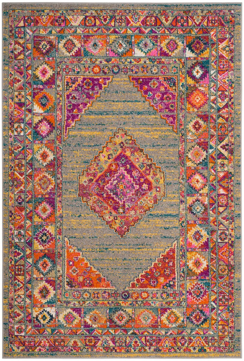 Safavieh Madison Mad133G Light Grey/Fuchsia Rug.