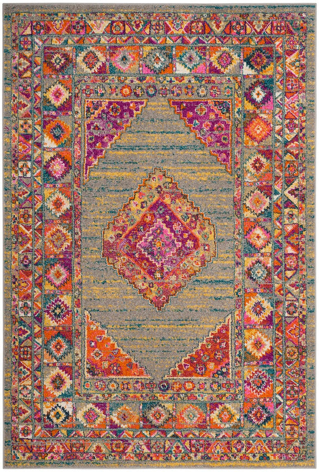 Safavieh Madison Mad133G Light Grey/Fuchsia Rug.