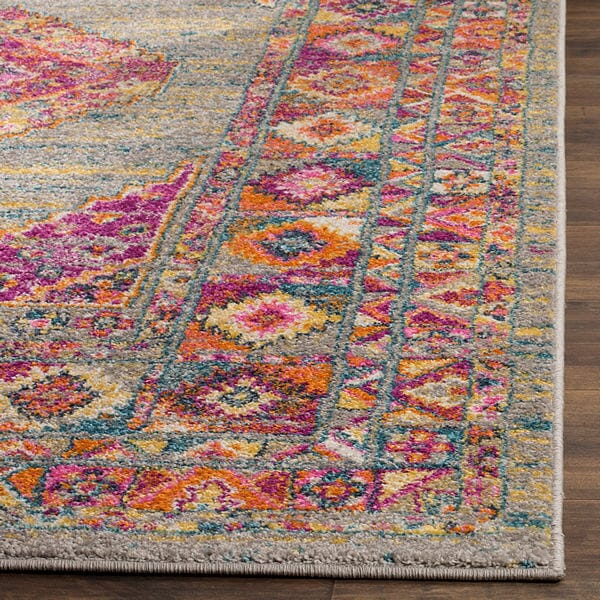 Safavieh Madison Mad133G Light Grey/Fuchsia Rug.