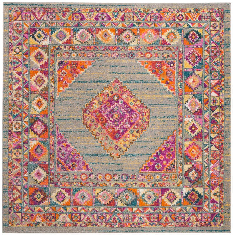 Safavieh Madison Mad133G Light Grey/Fuchsia Rug.