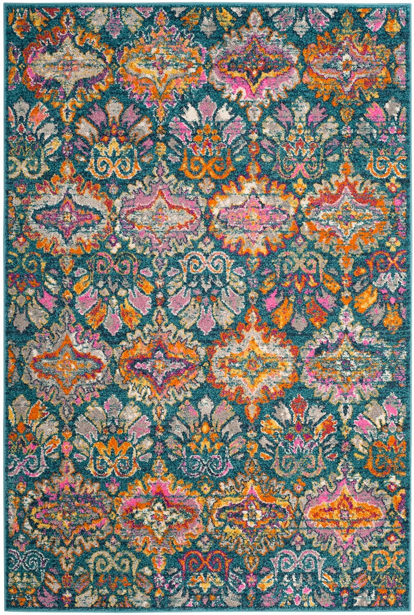 Safavieh Madison Mad144A Blue / Orange Rugs.