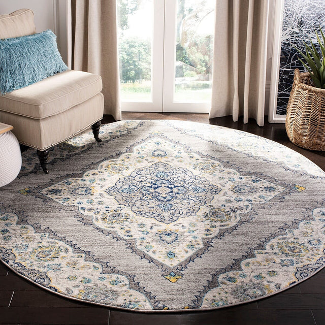 Safavieh Madison Mad153F Light Grey / Blue Rugs.