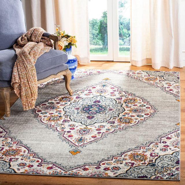 Safavieh Madison Mad153R Light Grey / Fuchsia Rugs.