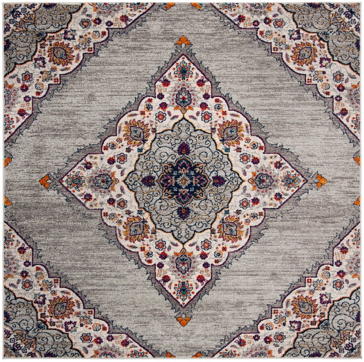 Safavieh Madison Mad153R Light Grey / Fuchsia Rugs.