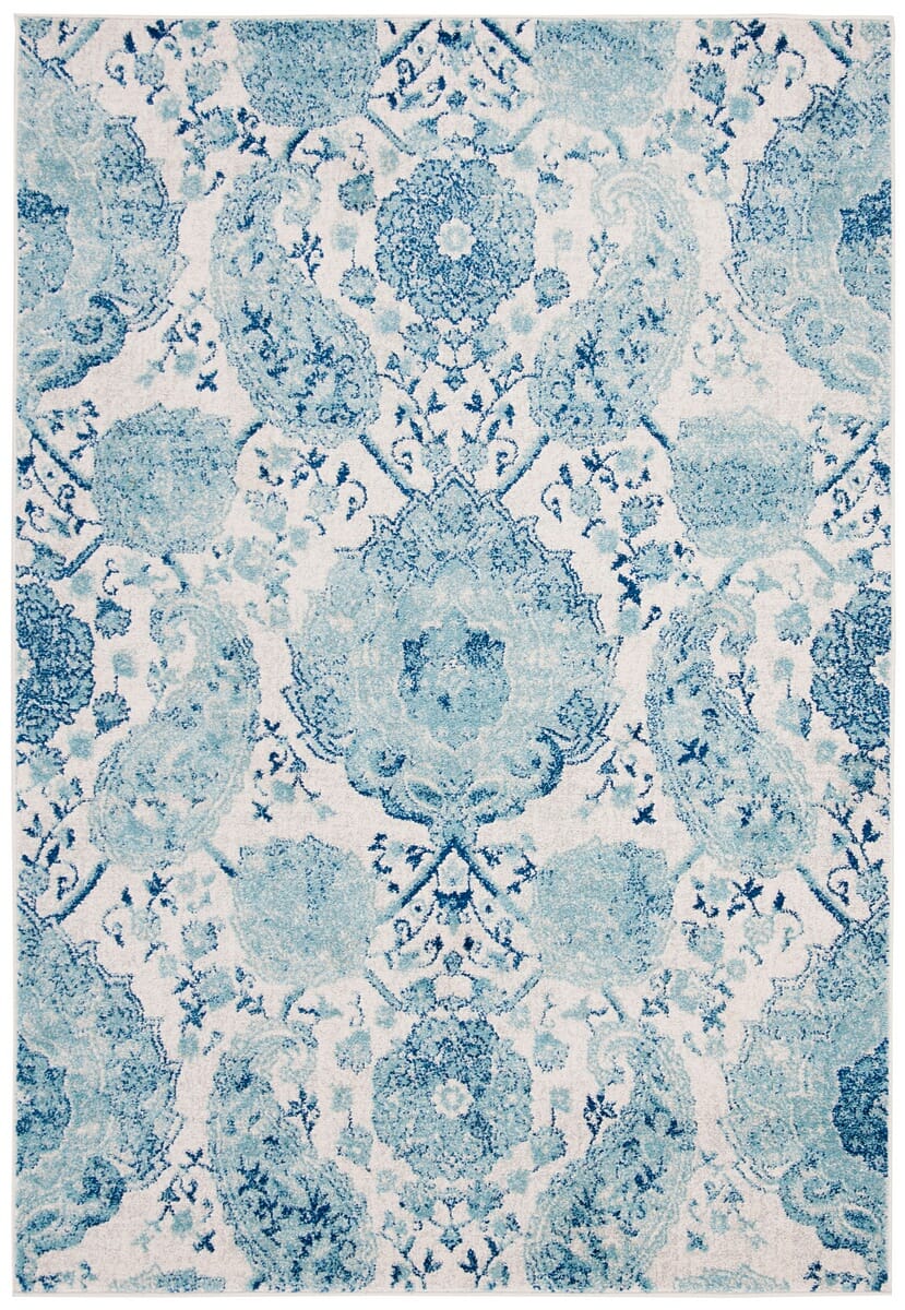 Safavieh Madison Mad600E Cream / Turquoise Rugs.