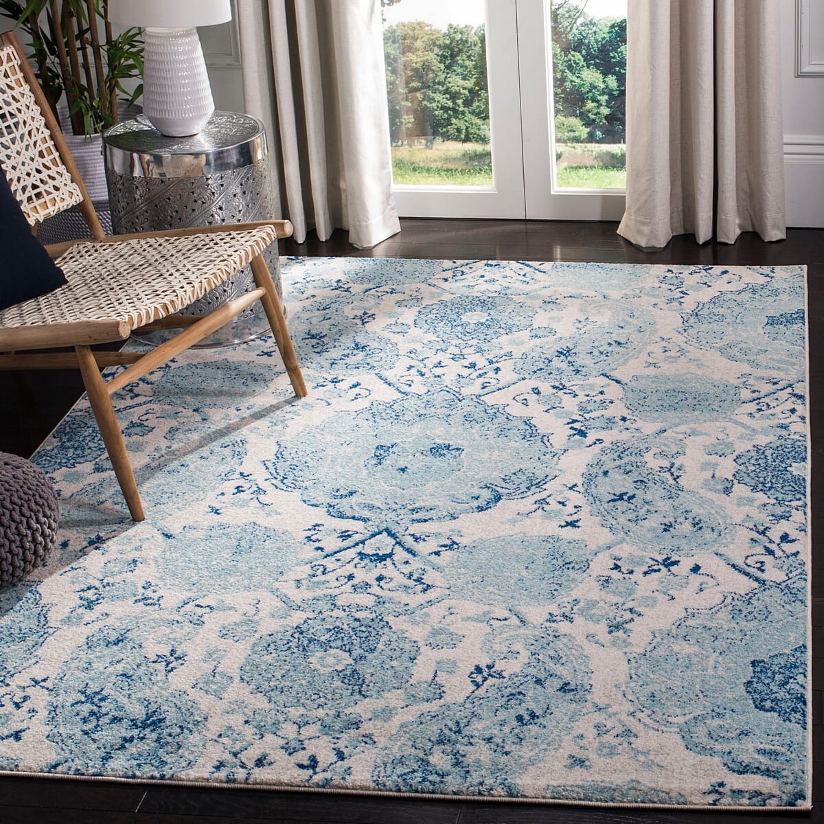 Safavieh Madison Mad600E Cream / Turquoise Rugs.