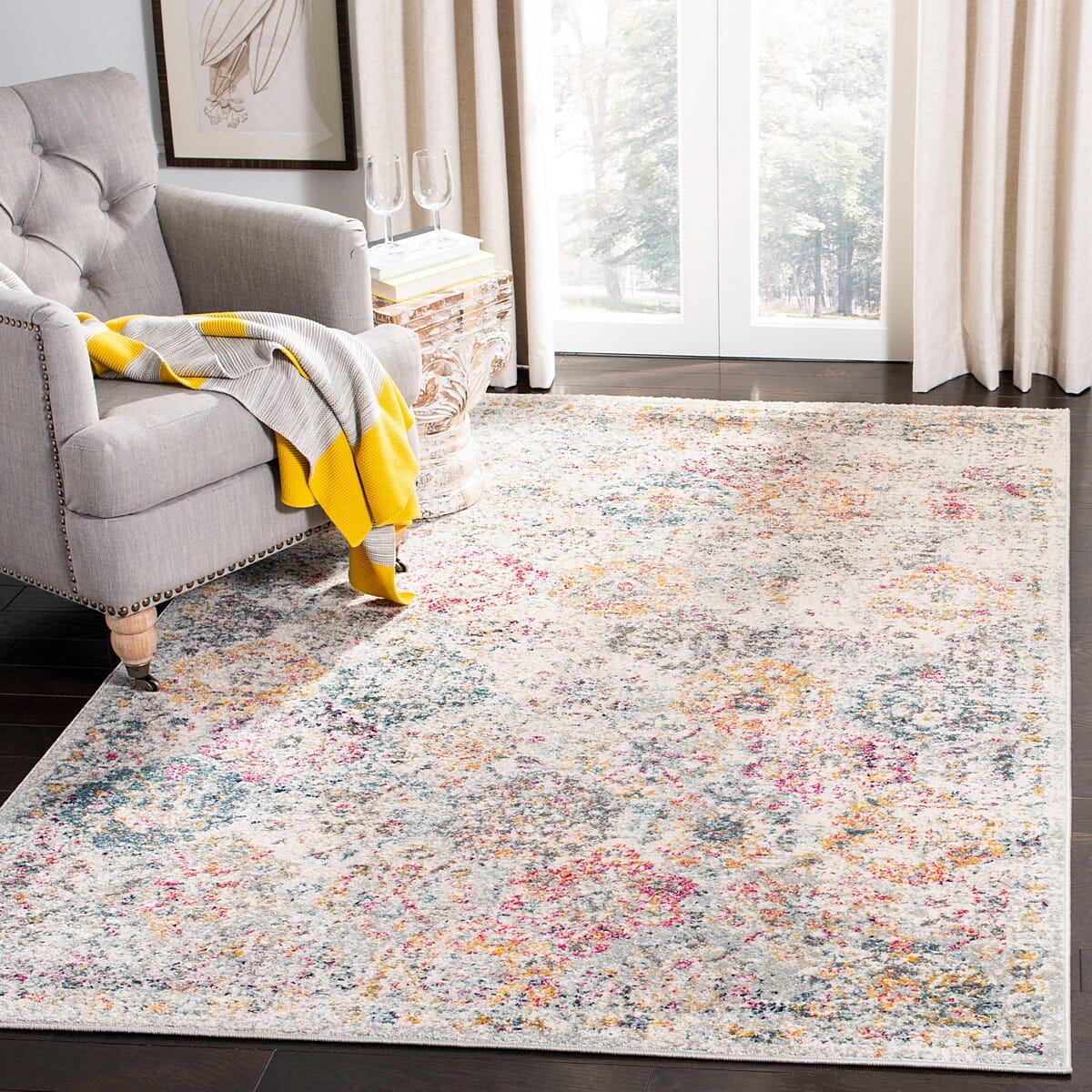 Safavieh Madison Mad611F Grey/Gold Rug.