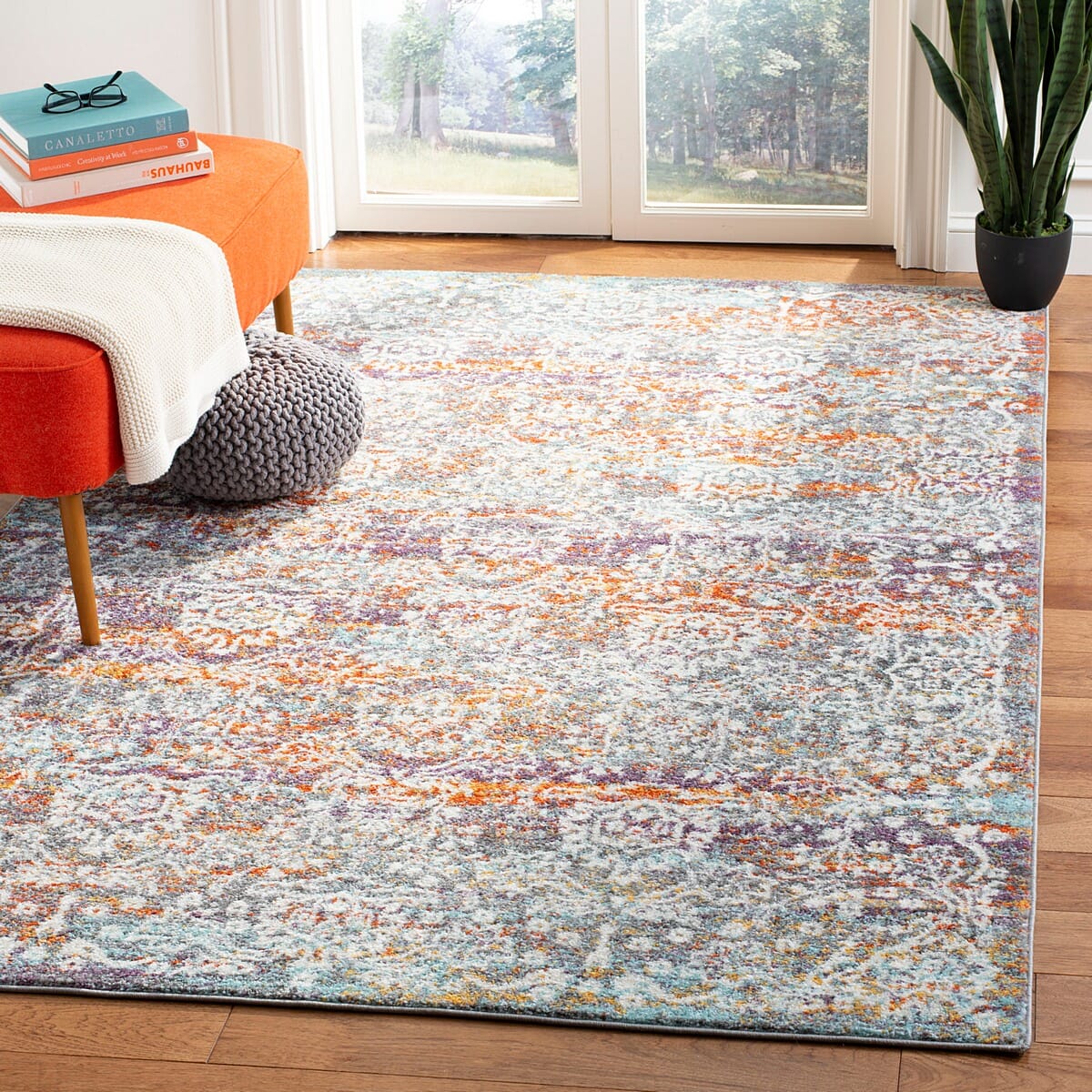 Safavieh Madison Mad944G Light Grey / Light Blue Rugs.