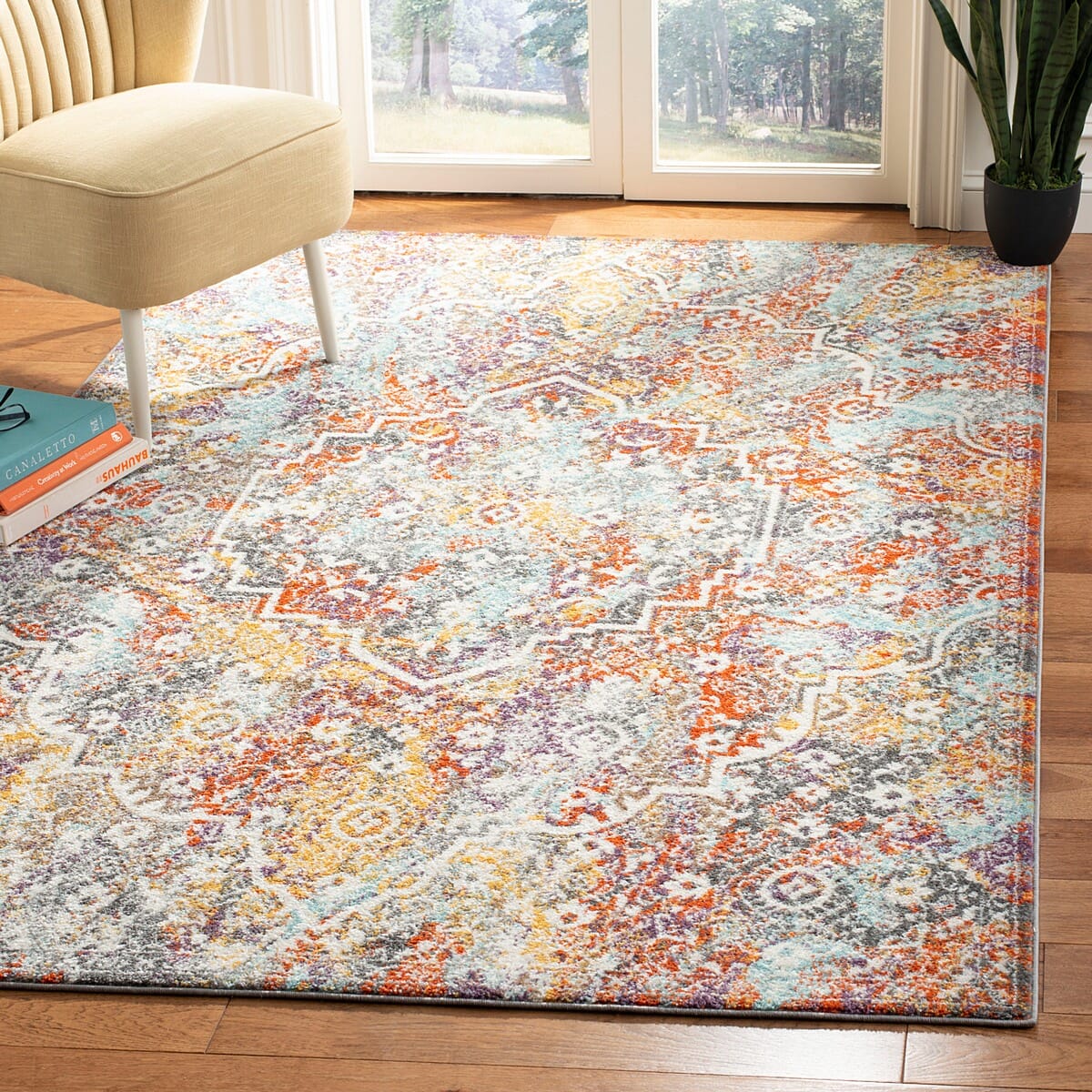Safavieh Madison Mad946G Light Grey / Light Blue Rugs.