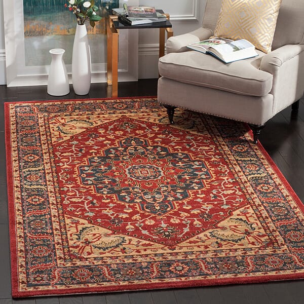 Safavieh Mahal Mah621C Navy / Red Rugs.