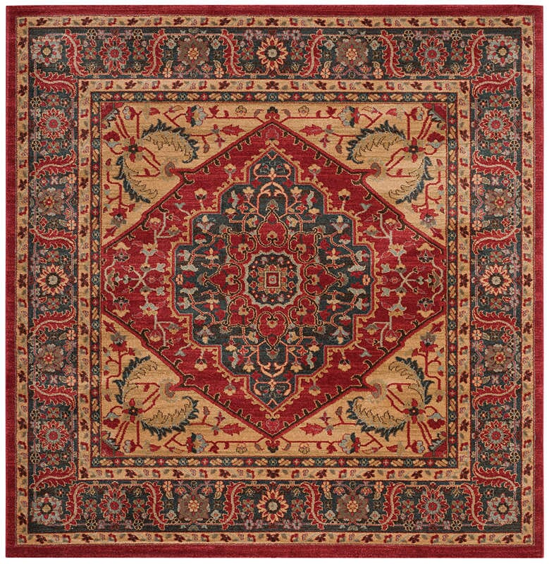 Safavieh Mahal Mah621C Navy / Red Rugs.