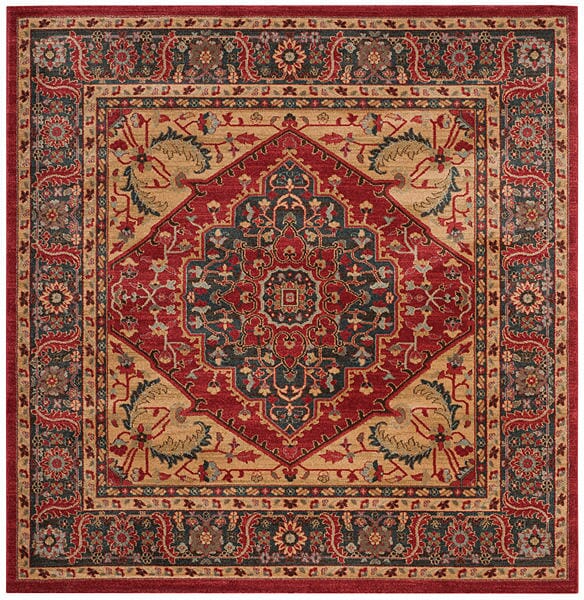 Safavieh Mahal Mah621C Navy / Red Rugs.