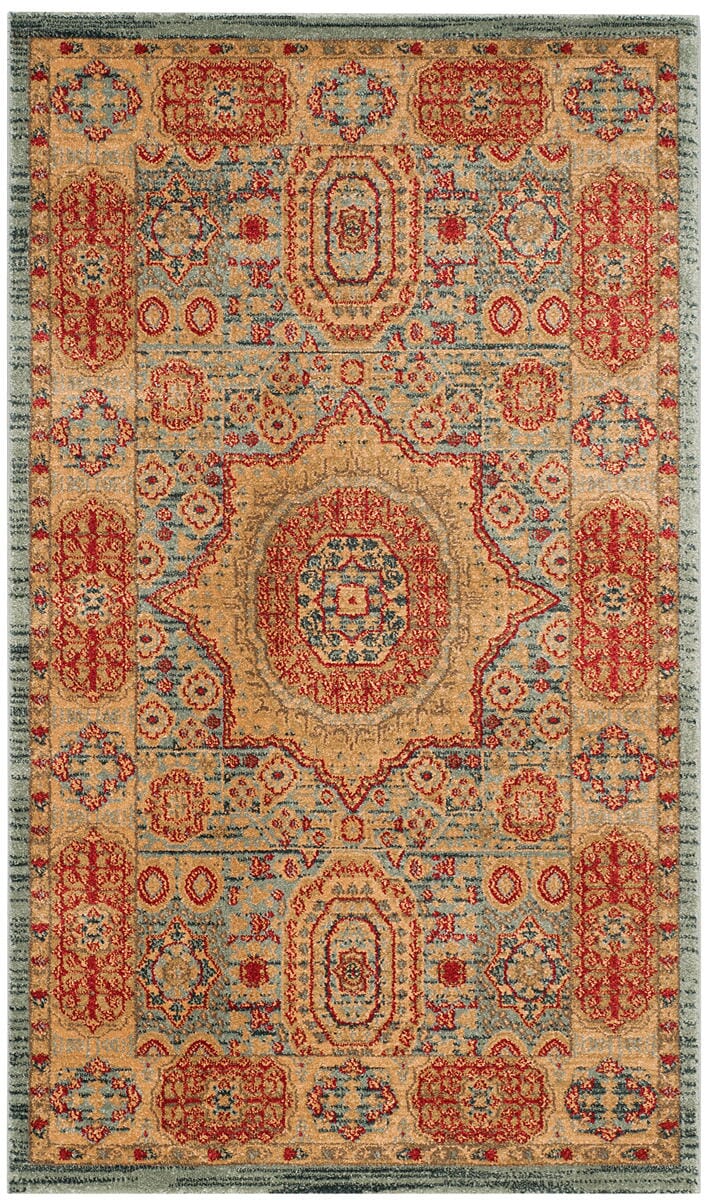 Safavieh Mahal Mah622C Navy / Red Rugs.