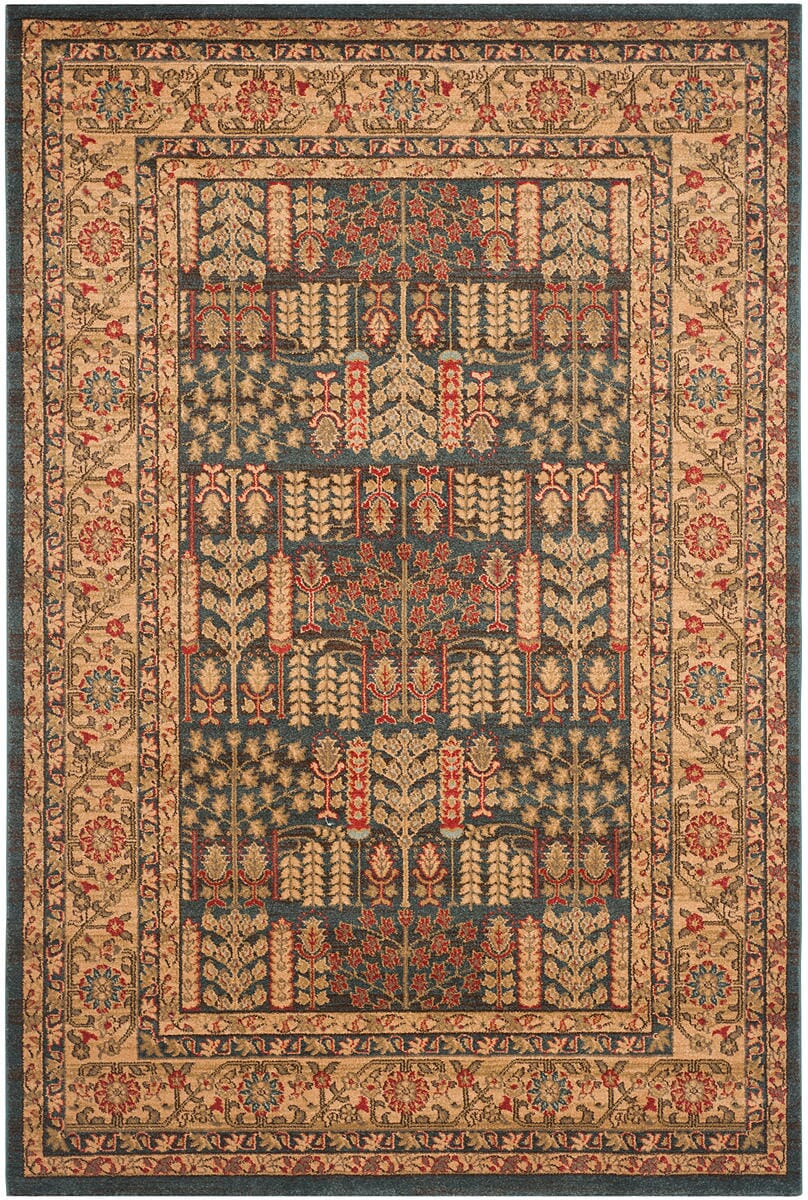 Safavieh Mahal Mah697E Navy / Natural Rugs.