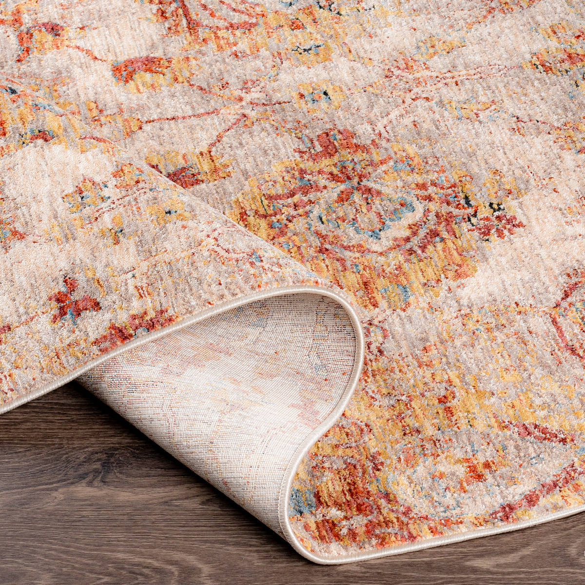 Surya Mirabel Mbe-2315 Teal, Rust, Burnt Orange, Mustard Rugs.