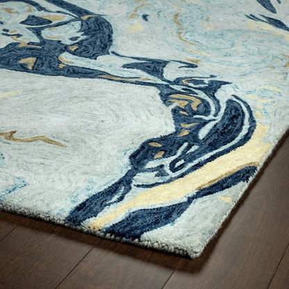 Kaleen Marble Mbl01-17 Blue Organic / Abstract Area Rug