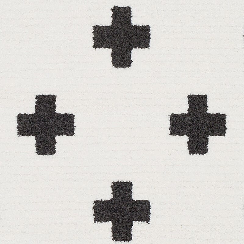 Surya Moroccan Shag Mcs-2306 Black, Charcoal, White Rugs.