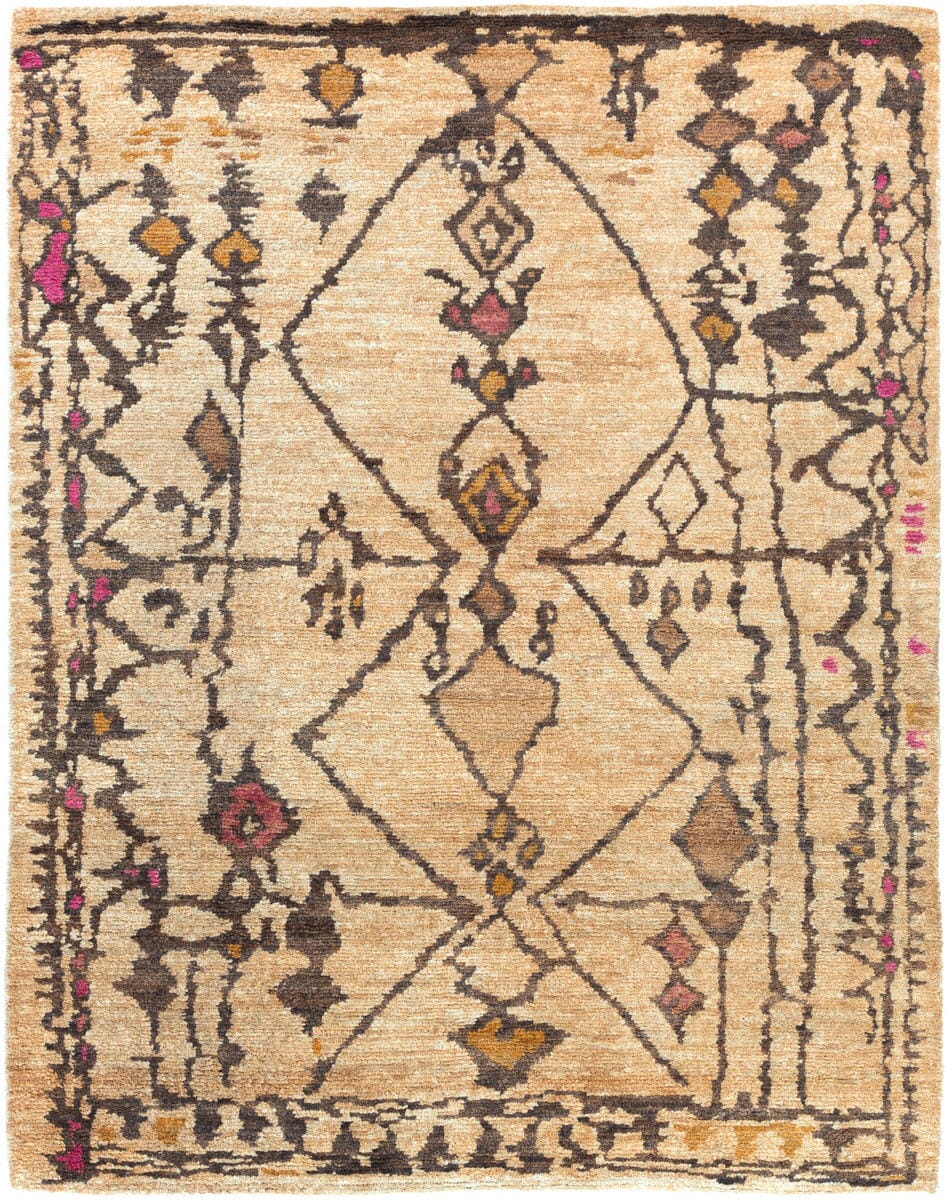 Surya Medina Med-1110 Burnt Orange / Hot Pink / Taupe Rugs.