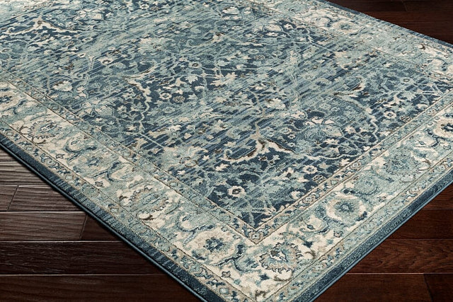 Surya Mesopotamia Mep-2306 Navy, Medium Gray, Teal, Denim Rugs.