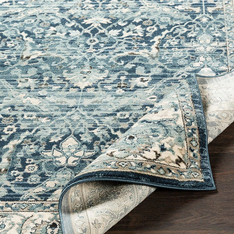 Surya Mesopotamia Mep-2306 Navy, Medium Gray, Teal, Denim Rugs.