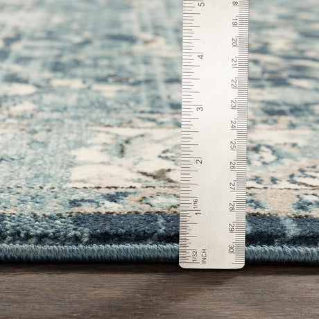 Surya Mesopotamia Mep-2306 Navy, Medium Gray, Teal, Denim Rugs.