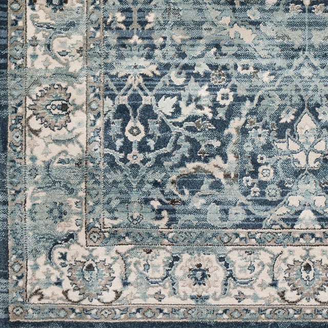 Surya Mesopotamia Mep-2306 Navy, Medium Gray, Teal, Denim Rugs.