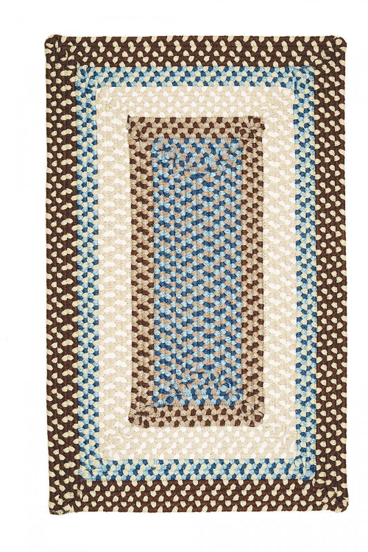 Colonial Mills Montego mg89 Bright Brown / Celery / Blue Area Rug
