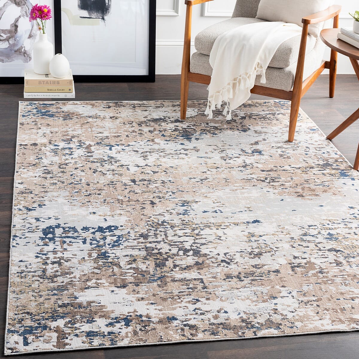 Surya Milano Mln-2300 Light Gray, Ivory, Dark Brown Rugs.