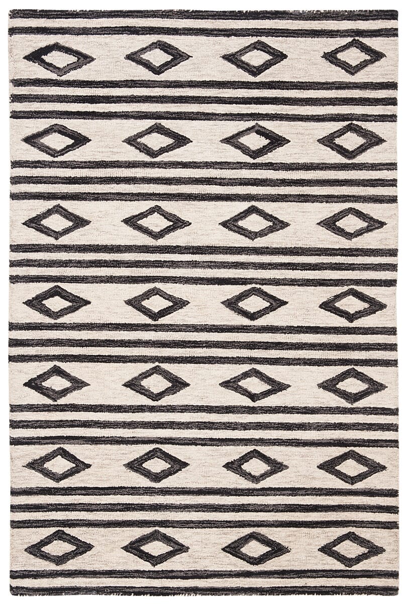 Safavieh Micro Loop Mlp153A Ivory/Charcoal Rug.