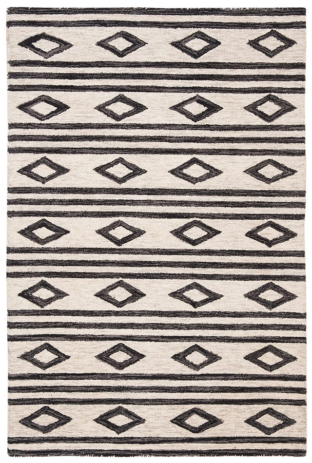 Safavieh Micro Loop Mlp153A Ivory/Charcoal Rug.