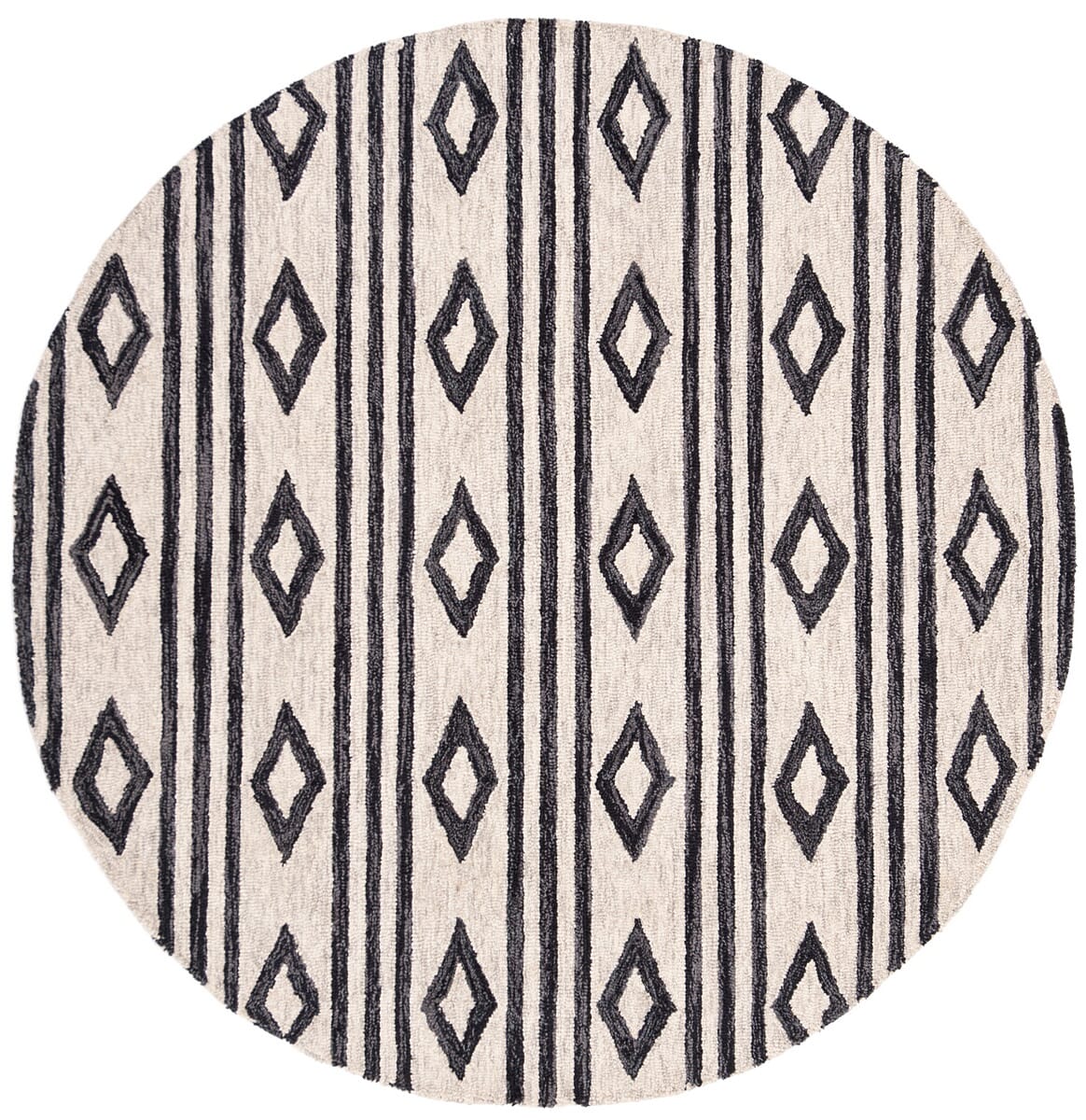 Safavieh Micro Loop Mlp153A Ivory/Charcoal Rug.