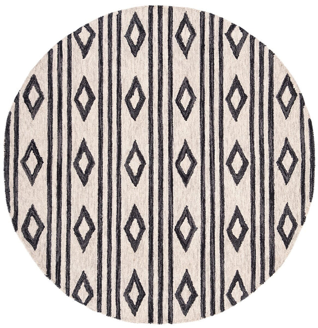 Safavieh Micro Loop Mlp153A Ivory/Charcoal Rug.