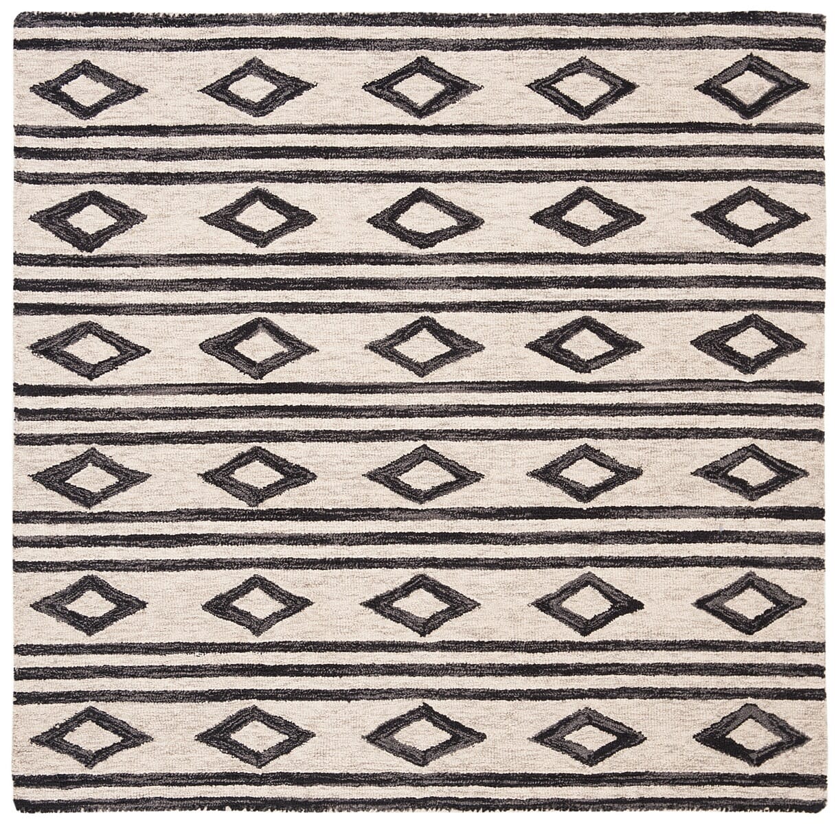 Safavieh Micro Loop Mlp153A Ivory/Charcoal Rug.