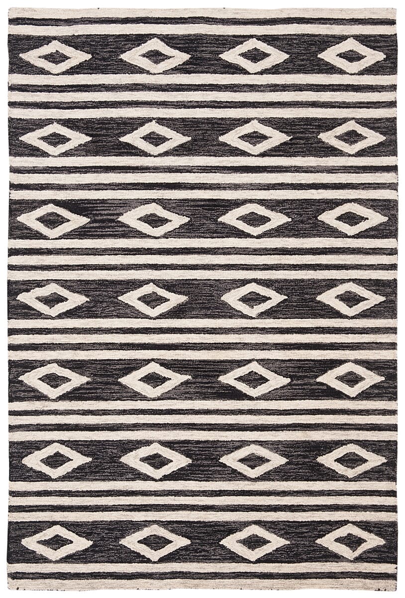 Safavieh Micro Loop Mlp153H Charcoal/Ivory Rug.